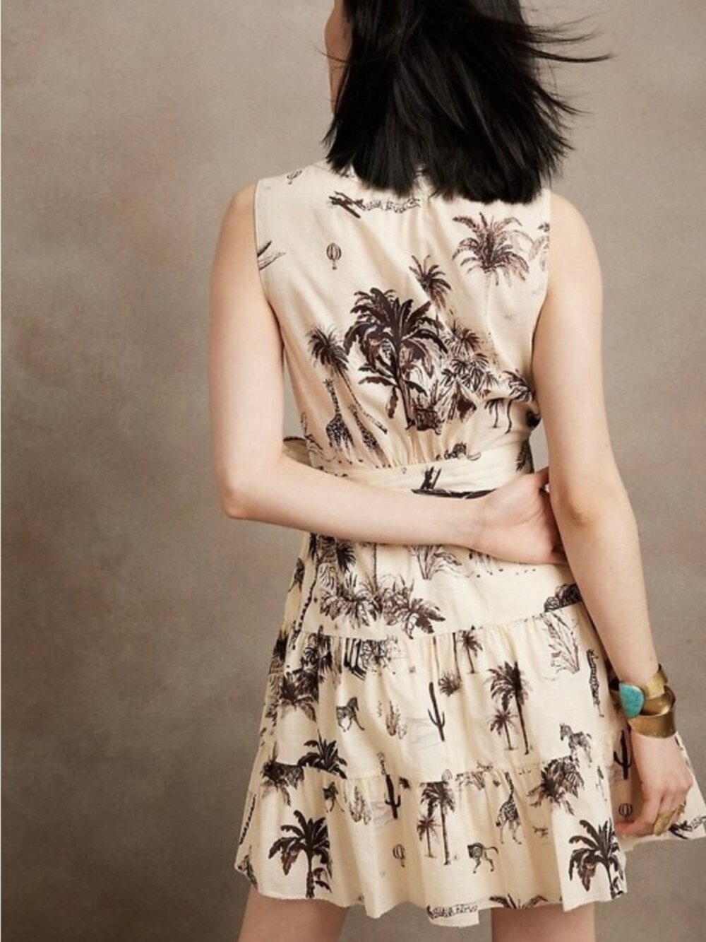 Banana Republic Stampa Mini Wrap Dress S Tall NWT